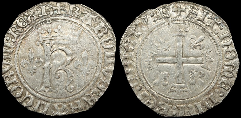 1483-1498 Charles VIII, Karolus, Bourges monnaies europe medievale france royales 1483 1498 charles viii karolus bourges