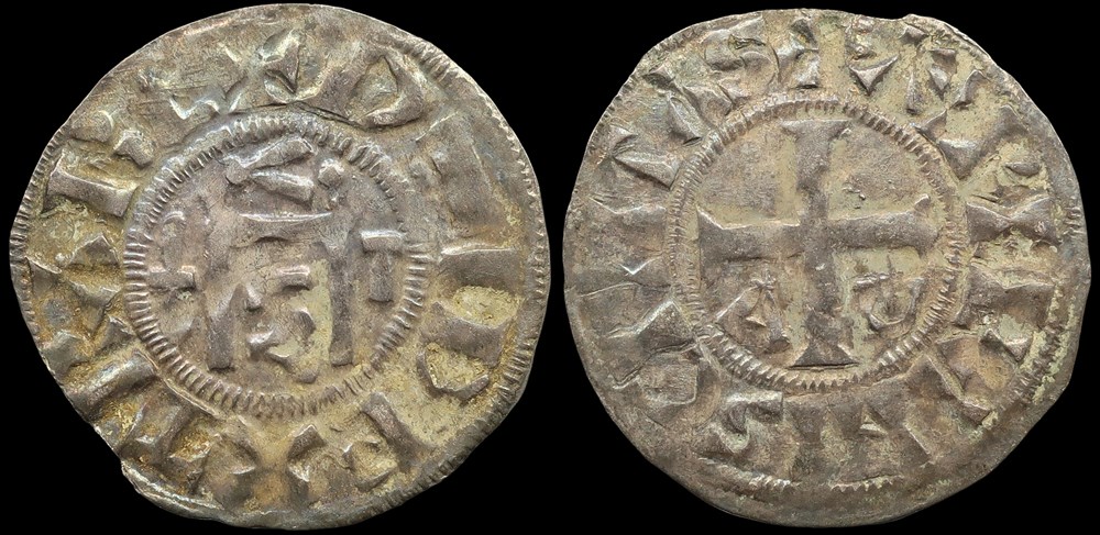 Vicomté d'Orléans, denier anonyme monnaies europe medievale france feodales vicomte orleans denier anonyme