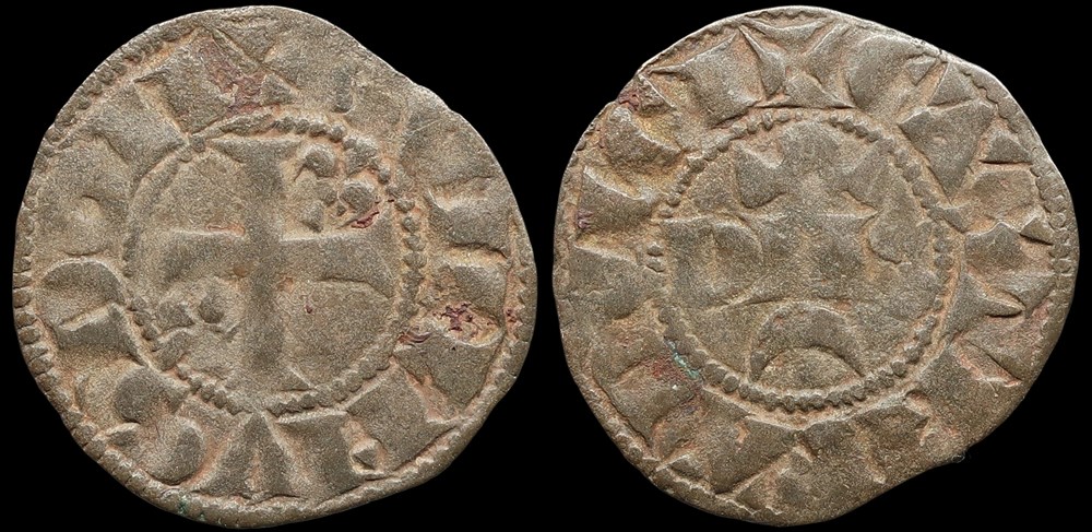 Seigneurie de Déols, denier de Guillaume II de Chauvigny monnaies europe medievale france feodales seigneurie de deols denier de guillaume ii de chauvigny