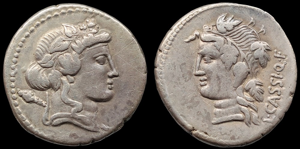 317- République, Cassia (Lucius Cassius Longinus) monnaies antiques romaines imperiales et republicaines 317 republique cassia lucius cassius longinus