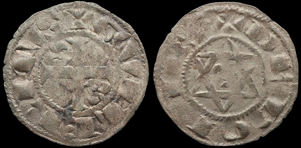 monnaies europe medievale france feodales seigneurie de deols denier de guillaume de chauvigny