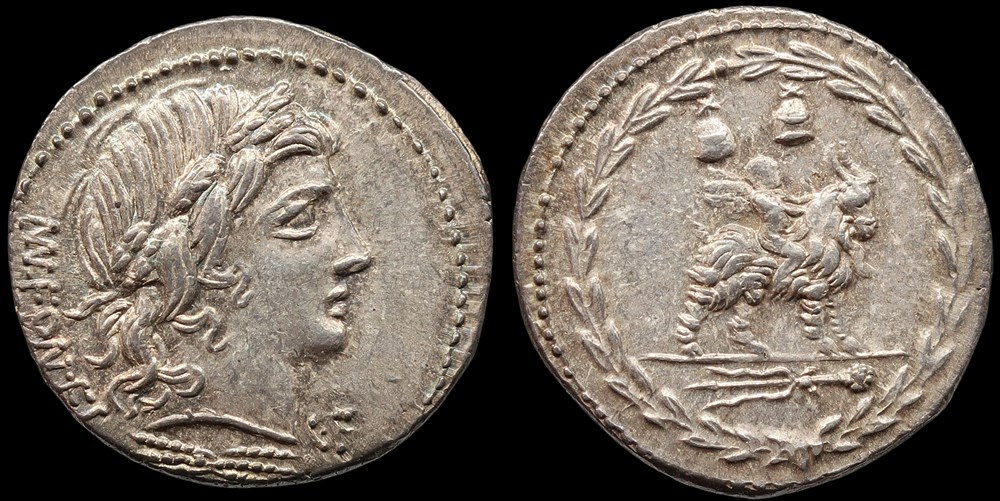 monnaies antiques romaines imperiales et republicaines 271 republique fonteia manius fonteius