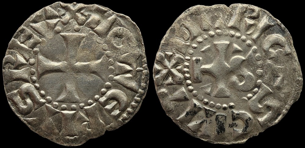 Vicomté de Bourges, denier au nom de Lothaire monnaies europe medievale france feodales vicomte de bourges denier au nom de lothaire