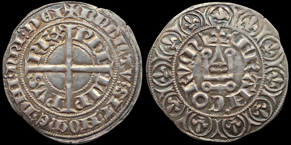monnaies europe medievale france royales 1328 1350 philippe vi gros a la couronne 1ere emission