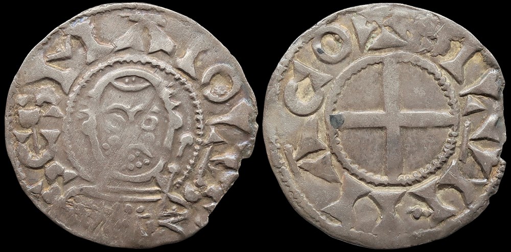 Prieuré de Souvigny, denier anonyme monnaies europe medievale france feodales prieure de souvigny denier anonyme
