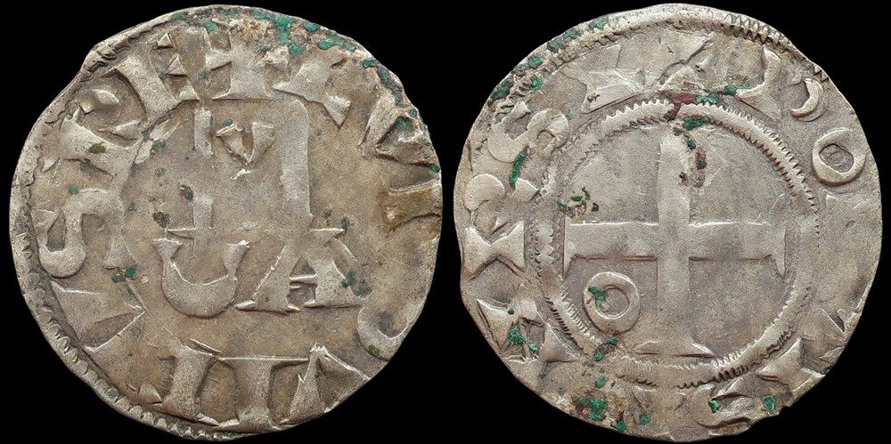 1108-1137 Louis VII, denier de Pontoise, 1er type monnaies europe medievale a france royales 1108 1137 louis vii denier de pontoise 1er type