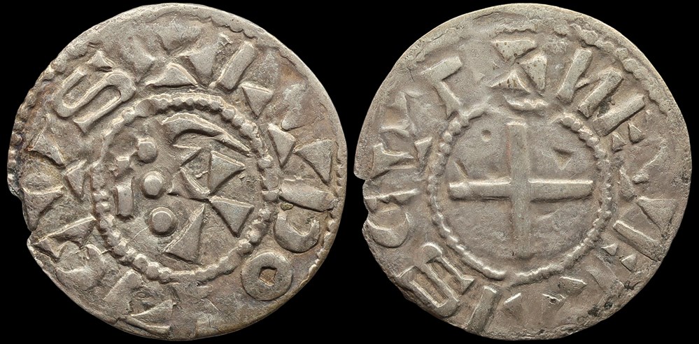 Comté de Nevers, denier au nom de Louis IV monnaies europe medievale france feodales comte de nevers denier au nom de louis iv