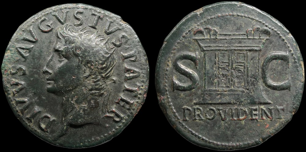 Empire, Auguste (consécration de Tibère), as monnaies antiques romaines imperiales et republicaines empire auguste consecration de tibere as