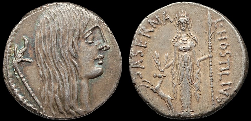 419- République, Hostilia (Lucius Hostilius Saserna) monnaies antiques romaines imperiales et republicaines 419 republique hostilia lucius hostilius saserna