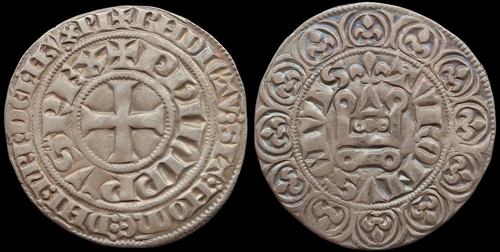monnaies europe medievale france royales 1285 1314 philippe iv gros tournois a o long et au lis