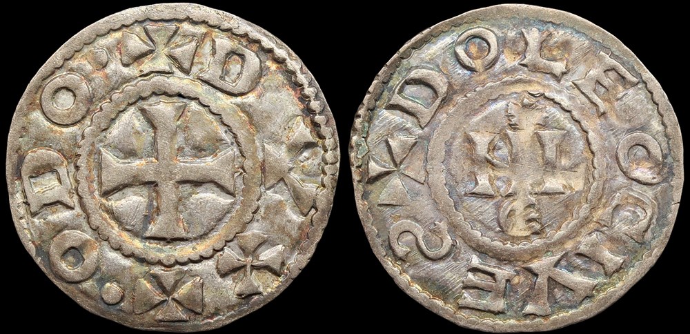 monnaies europe medievale france feodales seigneurie de deols denier eudes ancien