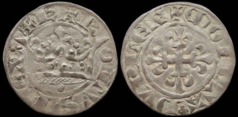 1322-1328 Charles IV, double parisis, 3ème émission monnaies europe medievale france royales 1322 1328 charles iv double parisis 3eme emission