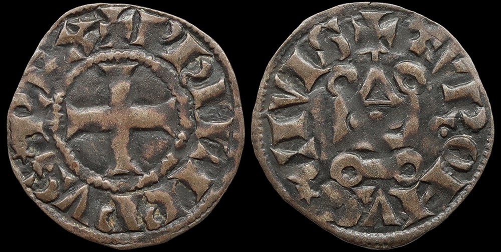 1285-1314 Philippe IV, obole tournois à l'O long monnaies europe medievale france royales 1285 1314 philippe iv obole tournois a o long
