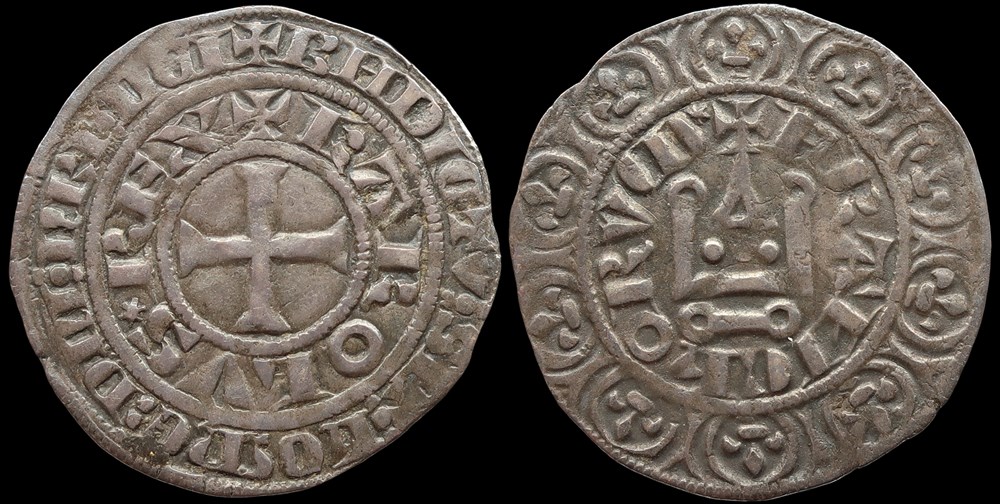 1322-1328 Charles IV, maille blanche, 1ère émission monnaies europe medievale france royales 1322 1328 charles iv maille blanche 1ere emission