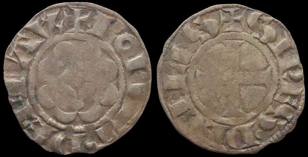 monnaies europe medievale france feodales seigneurie de celles denier de robert de courtenay