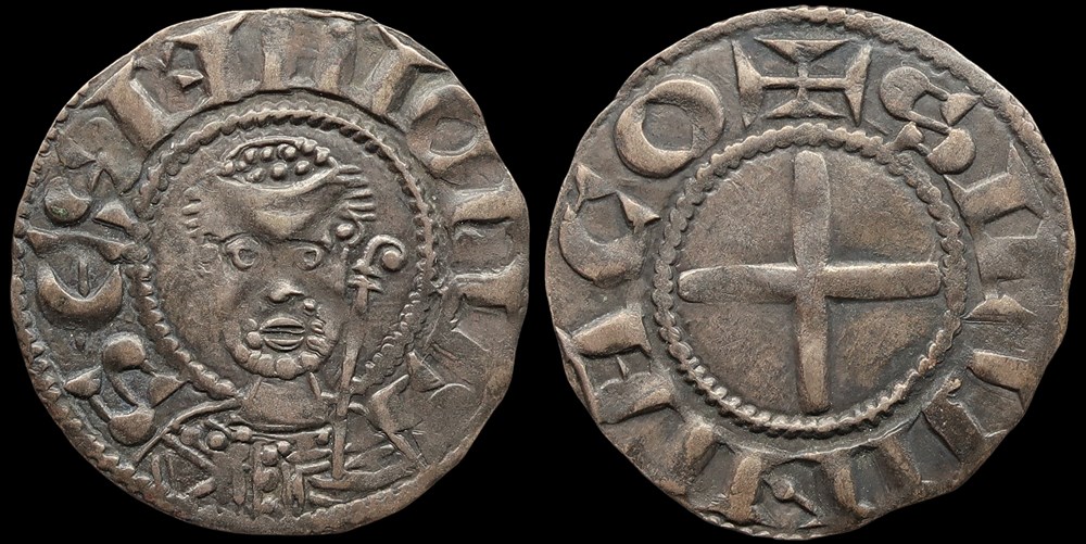 Prieuré de Souvigny, denier anonyme monnaies europe medievale france feodales prieure de souvigny denier anonyme