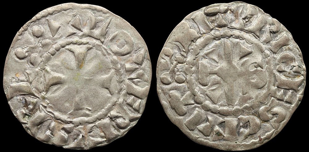 Vicomté de Bourges, denier au nom de Lothaire monnaies europe medievale france feodales vicomte de bourges denier au nom de lothaire