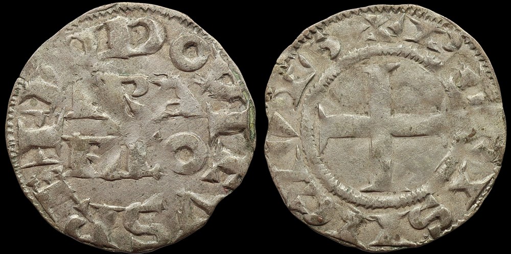 1137-1180 Louis VII, denier de Paris, 2ème type monnaies europe medievale france royales 1137 1180 louis vii denier de paris 2eme type