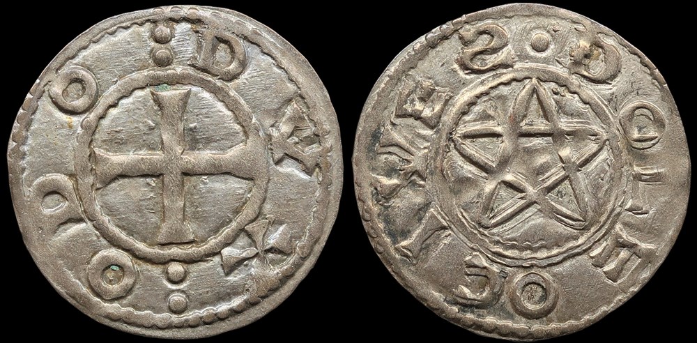 monnaies europe medievale france feodales seigneurie de deols denier eudes ancien