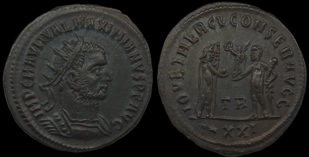 monnaies antiques romaines imperiales republicaines tetrarchie maximien hercule antoninien tripoli phenicie