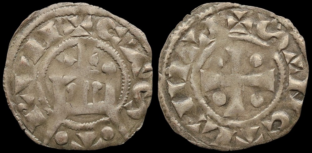 monnaies europe medievale france feodales seigneurie de saint aignan denier anonyme vers 1170 1180