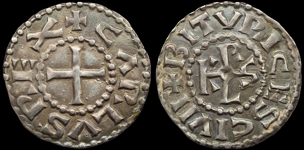 840-877 Charles le Chauve, denier de Bourges monnaies europe medievale france carolingiennes 840 877 charles le chauve denier de bourges