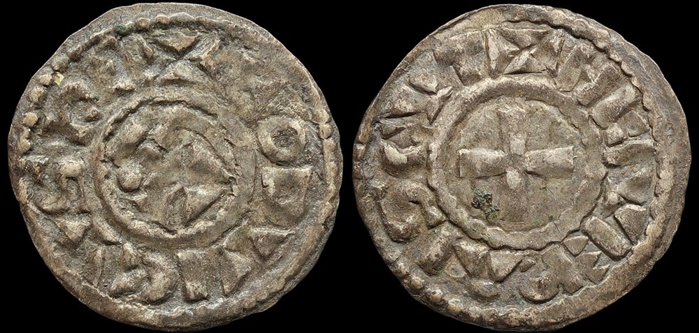 Comté de Nevers, obole au nom de Louis IV monnaies europe medievale france feodales comte de nevers obole au nom de louis iv