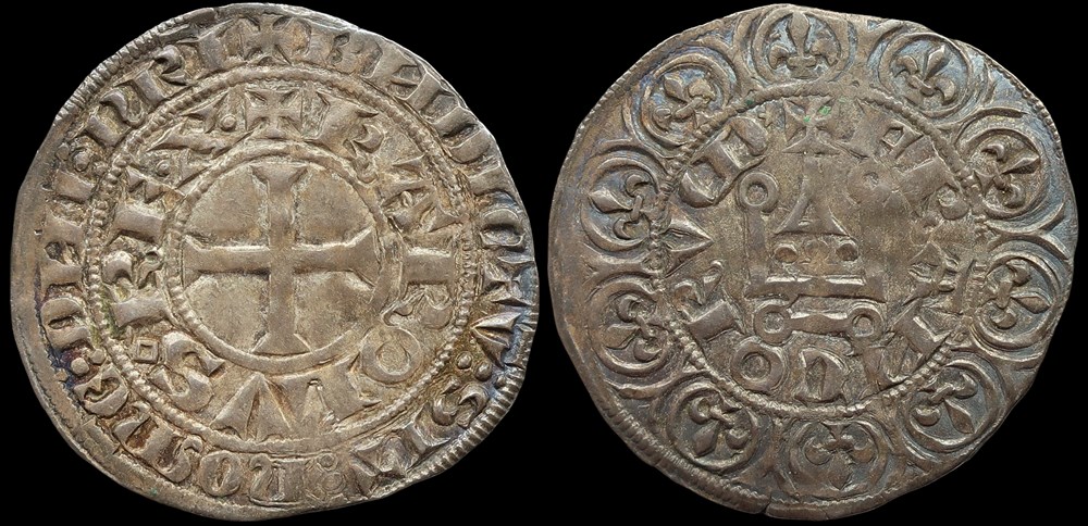 1322-1328 Charles IV, maille blanche, 3ème émission monnaies europe medievale france royales 1322 1328 charles iv maille blanche 3eme emission