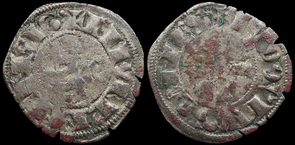 Comté de Nevers, denier de Louis 1er de Flandre, dit Louis de Dampierre monnaies europe medievale france feodales comte de nevers denier de louis 1er de flandre dit louis de dampierre