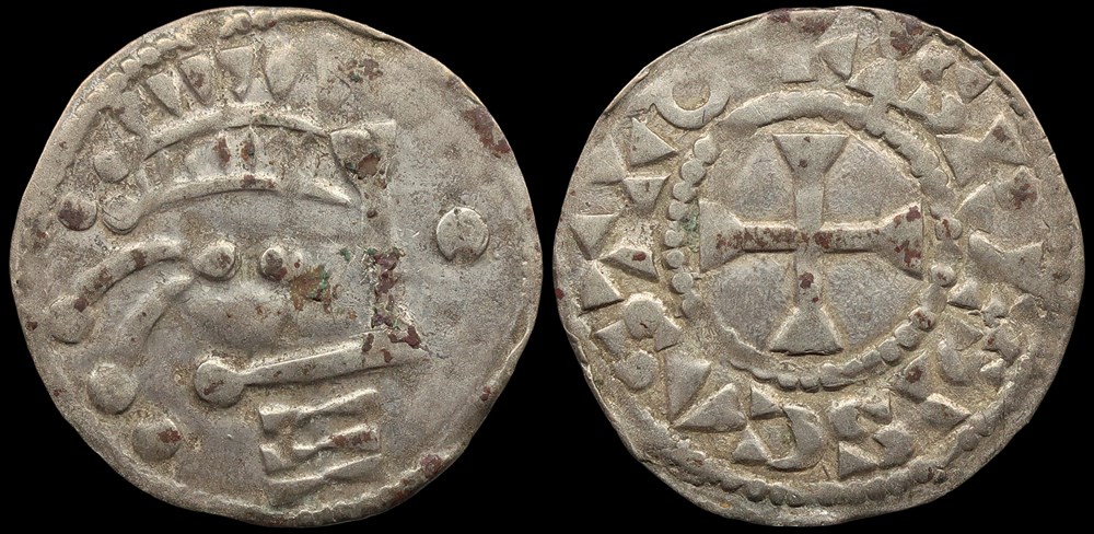 Comté de Blois, denier de Thibaut III monnaies europe medievale france feodales comte de blois denier de thibaut iii