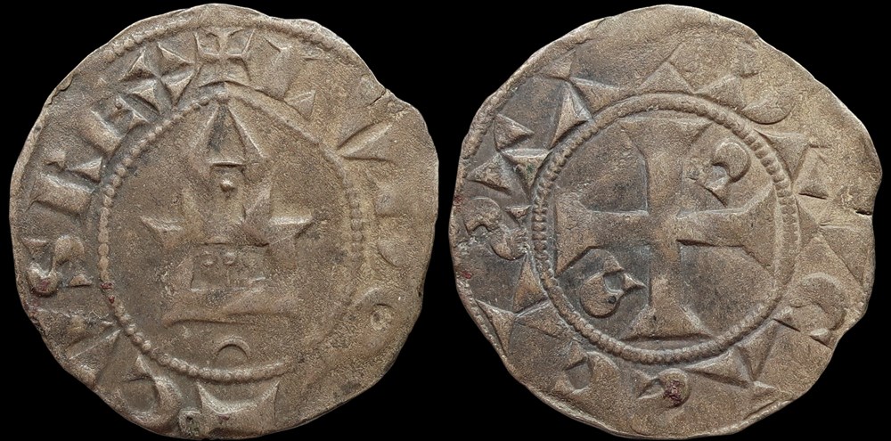 1108-1137 Louis VI, denier de Dreux, 1er type monnaies europe medievale a france royales 1108 1137 louis vi denier de dreux 1er type