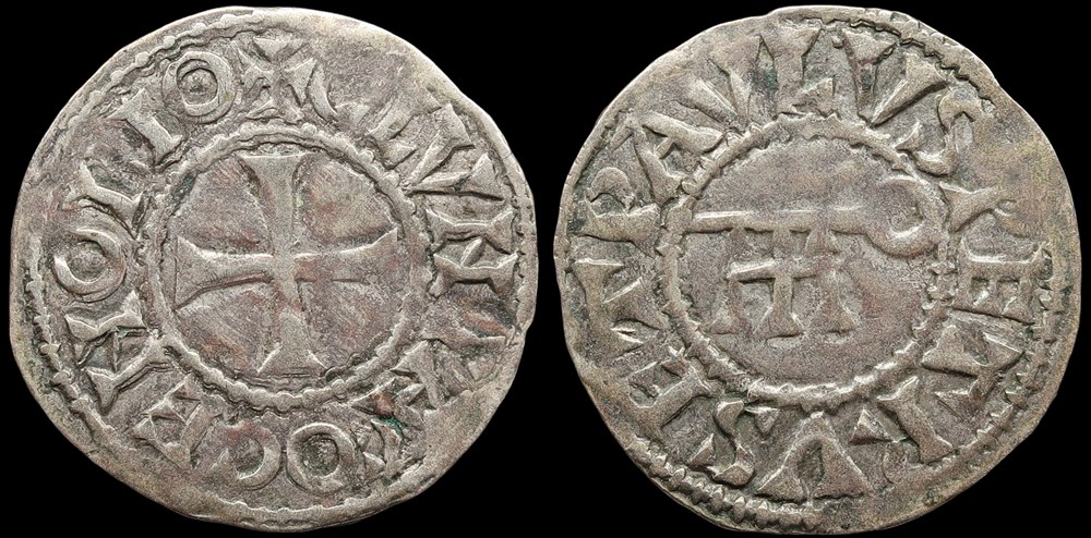 monnaies europe medievale france feodales abbaye de cluny denier anonyme