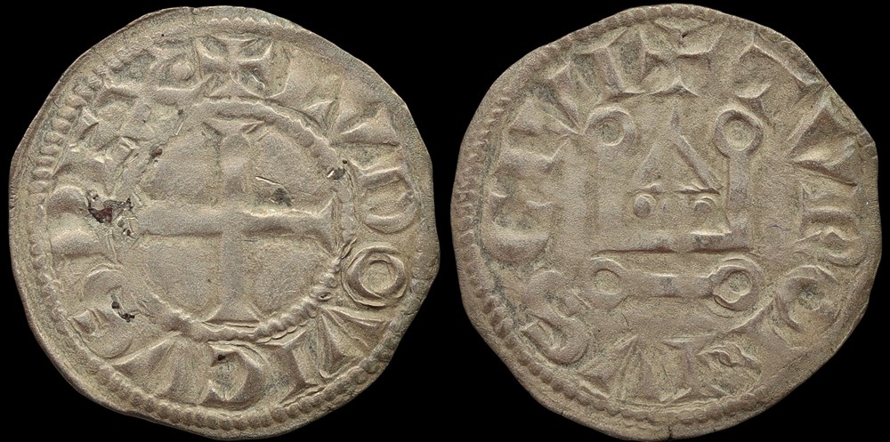 1223-1226 Louis VIII, denier tournois monnaies europe medievale a france royales 1223 1226 louis viii denier tournois