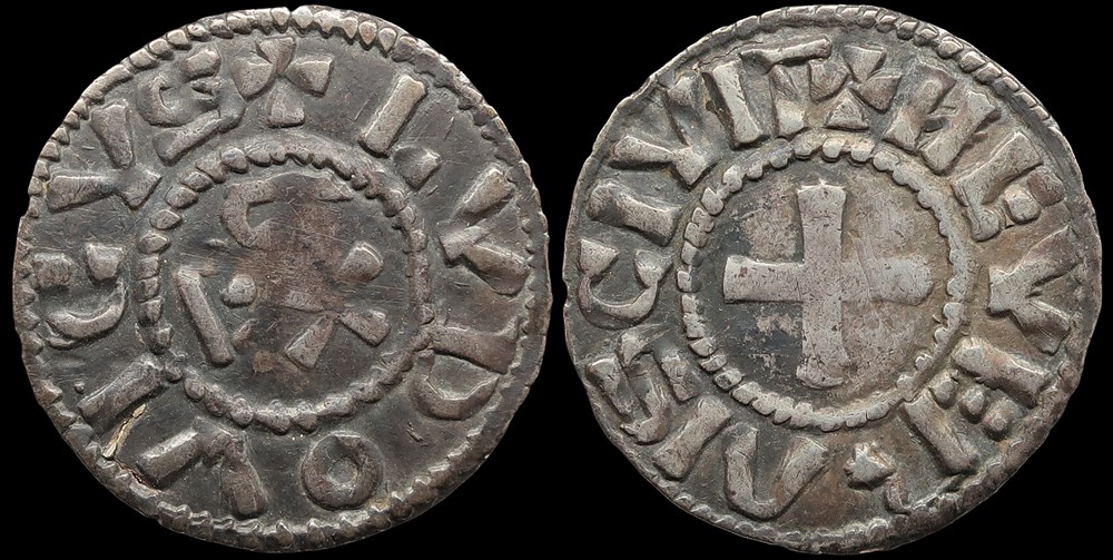Comté de Nevers, denier au nom de Louis IV monnaies europe medievale france feodales comte de nevers denier au nom de louis iv