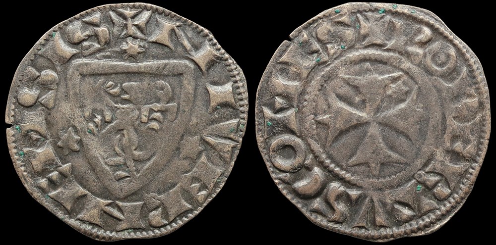 Comté de Nevers, denier de Robert de Flandre, dit Robert de Dampierre monnaies europe medievale france feodales comte de nevers denier de robert de flandre dit robert de dampierre