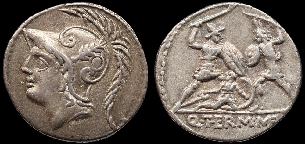 monnaies antiques romaines imperiales et republicaines 197 republique minucia quintus minucius thermus