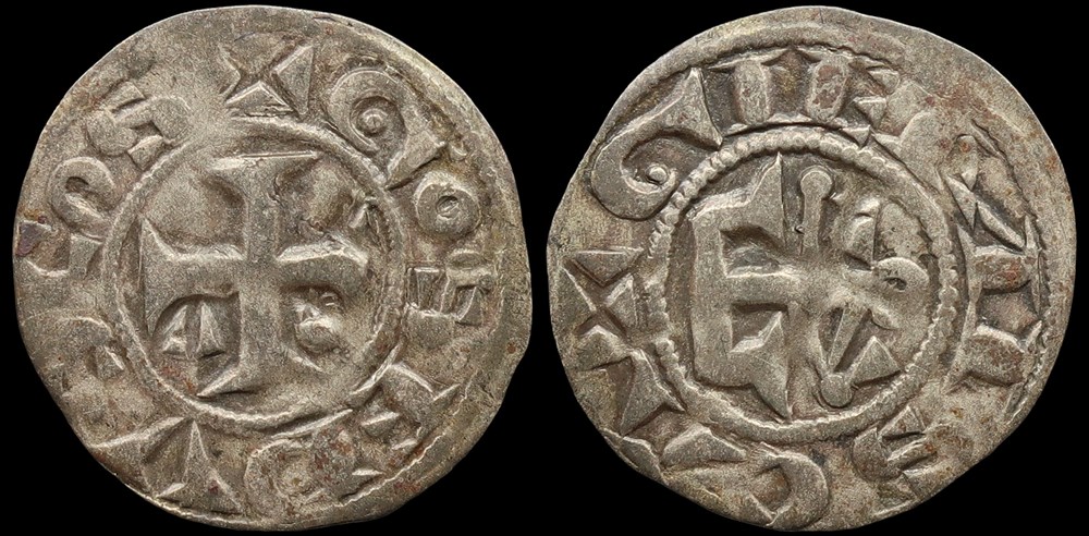 Comté de Gien, obole de Geoffroi III de Donzy monnaies europe medievale a france feodales comte de gien obole de geoffroi iii de donzy
