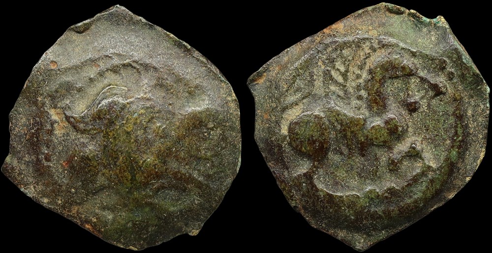 monnaies antiques celtes bituriges cubes incertaine bronze au loup et au pegase