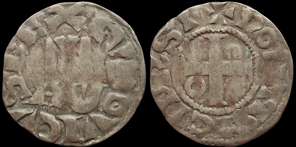 monnaies europe medievale a france royales 1108 1137 louis vi denier de pontoise 6eme type