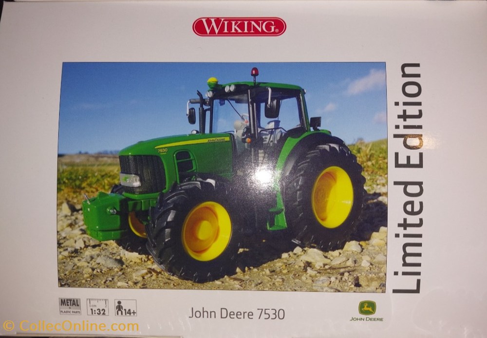 modeles reduits vehicules agricoles wiking 7443 tracteur john deere jd 7530 premium ltd ed