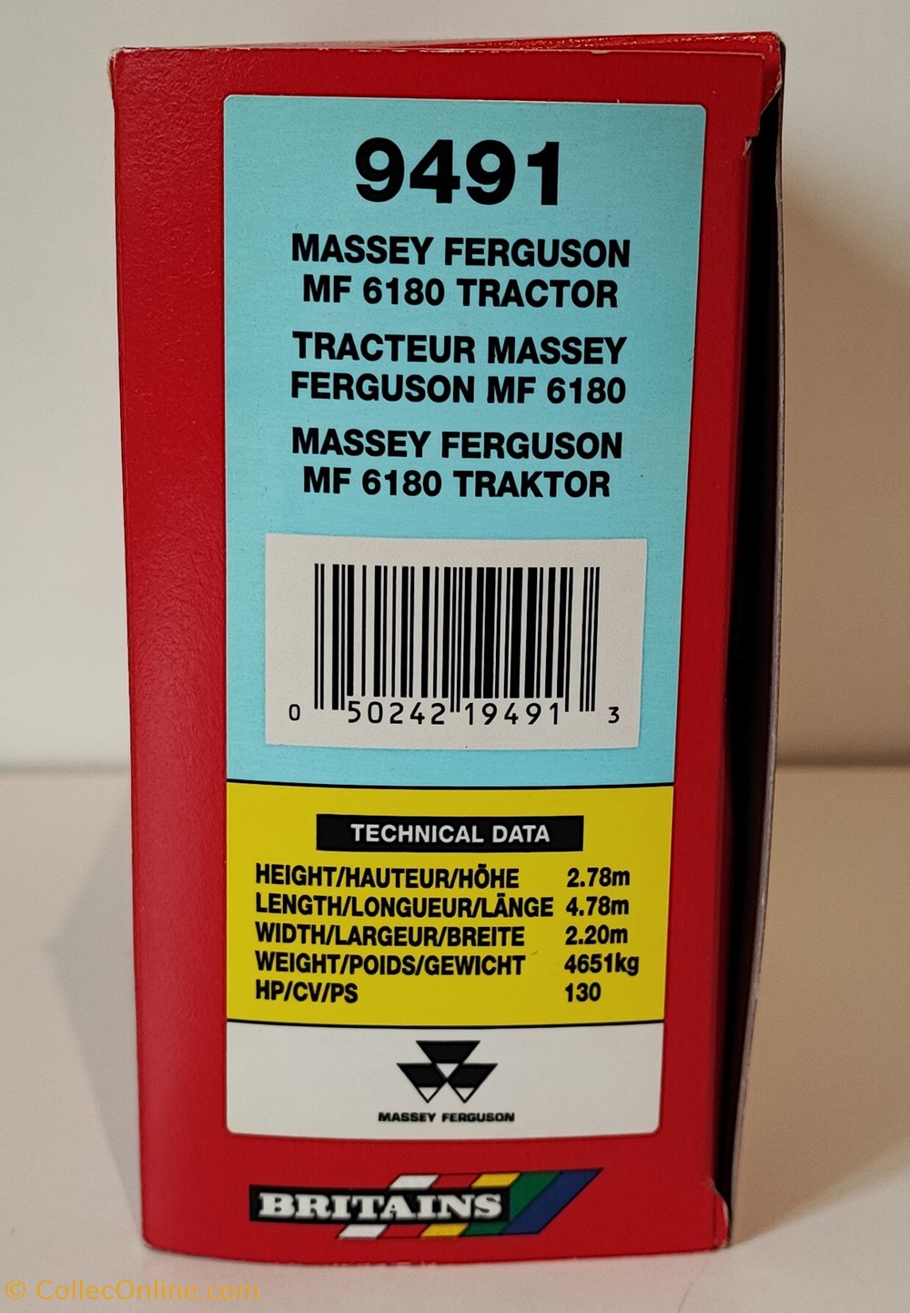 modeles reduits vehicules agricoles britains 09491 tracteur massey ferguson mf 6180 ok
