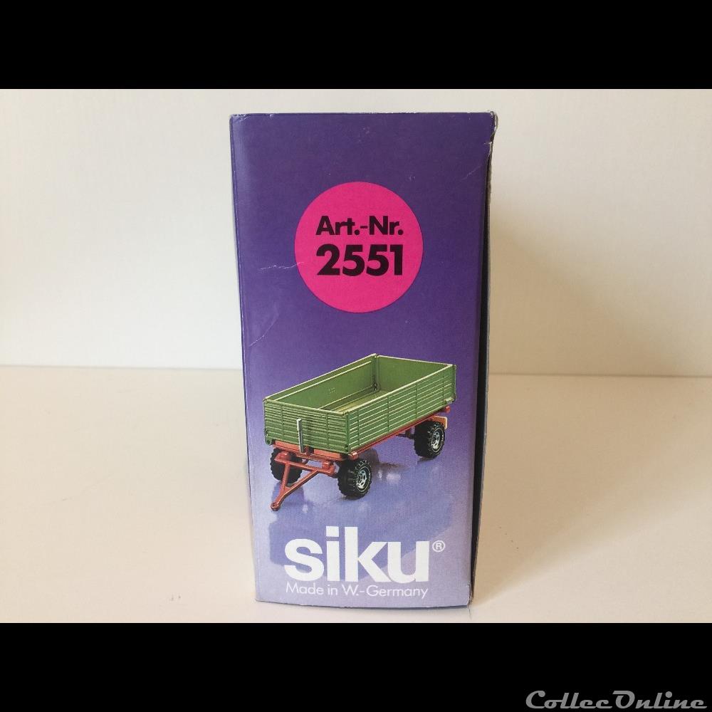 Siku 2551A - Remorque 2 essieux sans marque - X 5 modeles reduits vehicules agricoles autre siku 2551a remorque 2 essieux sans marque x
