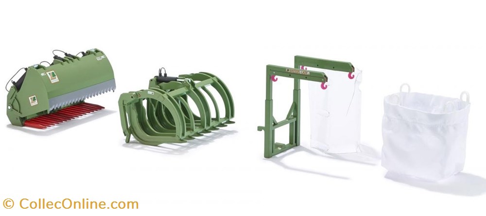 Wiking 7384 - Set 3 godets pour chargeur Fendt modeles reduits vehicules agricoles wiking 7384 set 3 godets pour chargeur fendt
