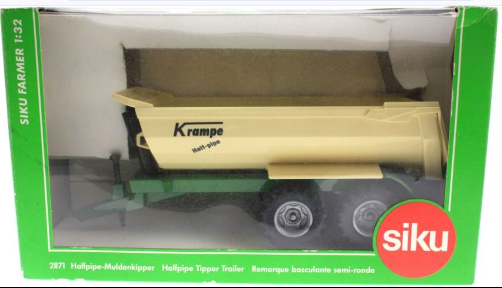 Siku 2871D - Remorque Krampe Half Pipe modeles reduits vehicules agricoles siku 2871d remorque krampe half pipe