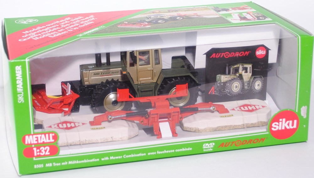 Siku 8505 - Set tracteur MB Trac 1800 + faucheuse Kuhn Autodrom modeles reduits vehicules agricoles mercedes siku 8505 set tracteur mb trac 1800 faucheuse kuhn autodrom