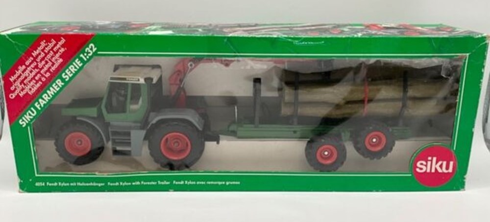 Siku 4054 - Tracteur Fendt Xylon + remorque porte grumes modeles reduits vehicules agricoles siku 4054 tracteur fendt xylon remorque porte grumes
