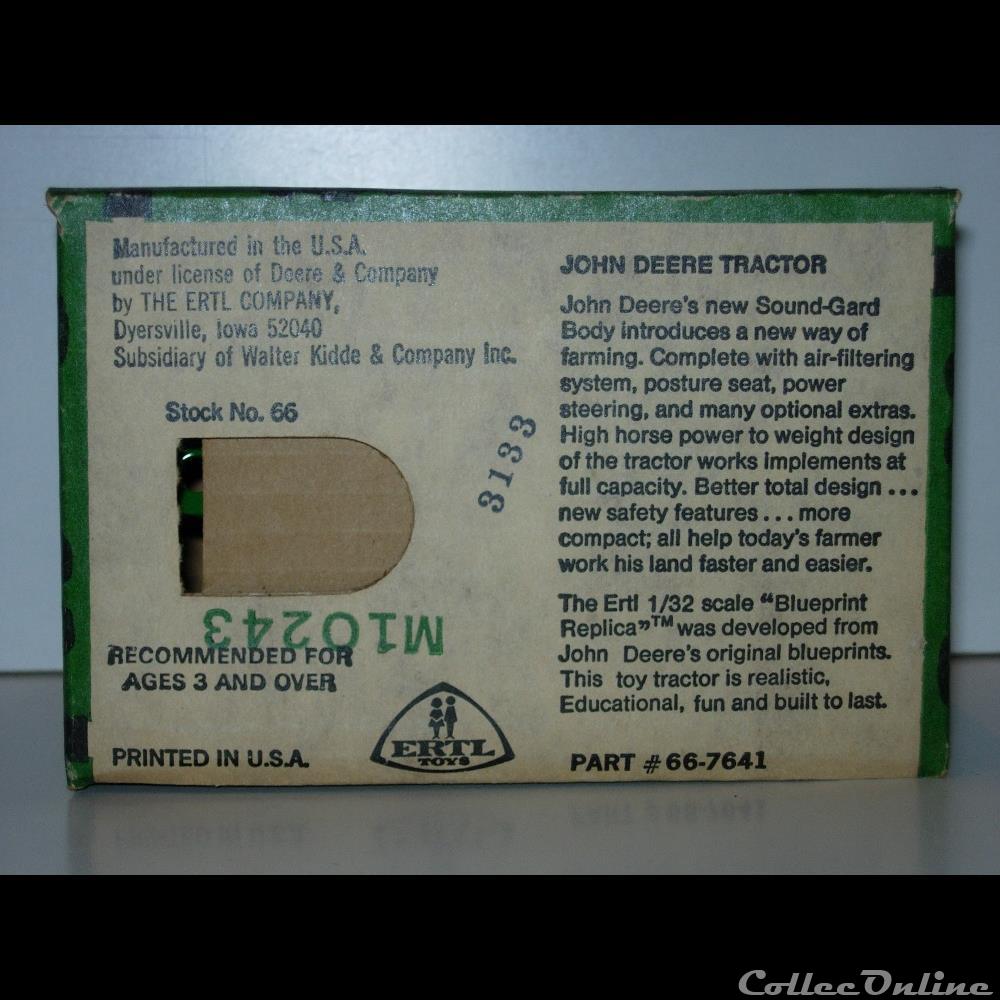 Ertl 66A - John Deere Sound-Idea - OUI 5 modele reduit vehicule agricole ertl 66a john deere sound idea oui