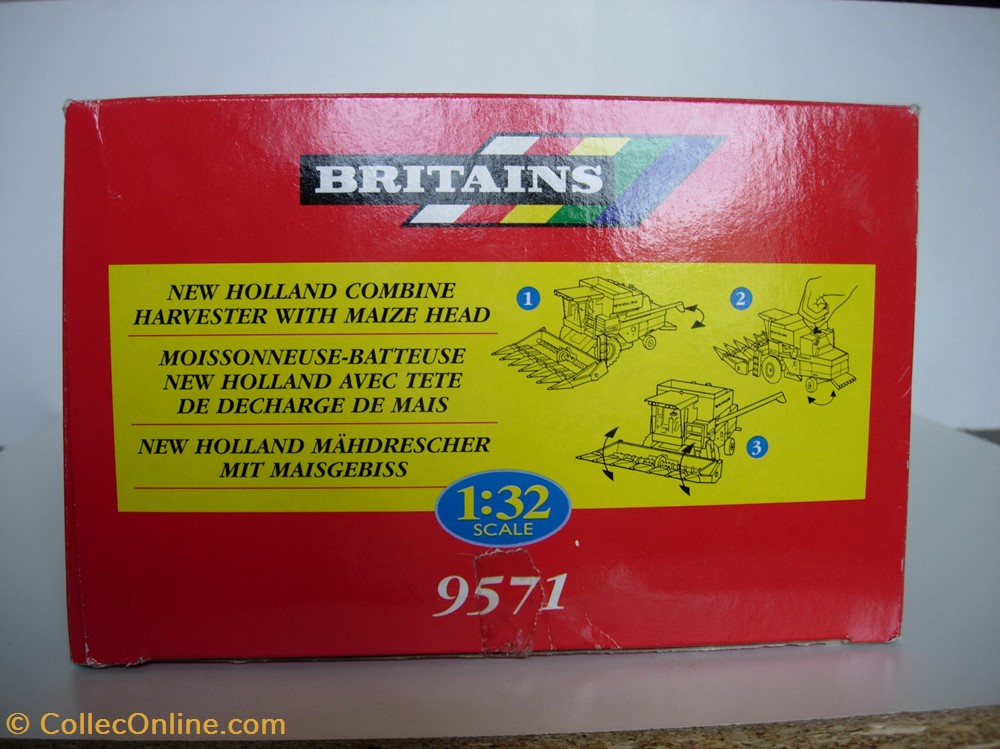 Britains 09571B - Moissonneuse-batteuse New Holland TR 85 - Ok modeles reduits vehicules agricoles britains 09571b moissonneuse batteuse new holland tr 85 ok