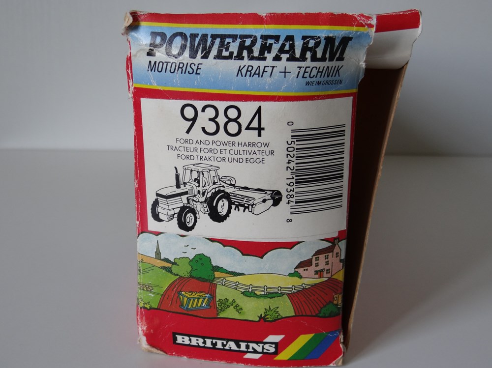 modeles reduits vehicules agricoles britains 09384 set tracteur ford tw 35 herse rotative mashio ok