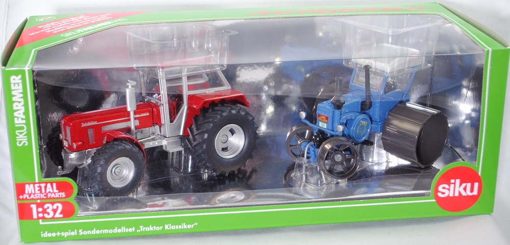 Siku 8516 - Tracteur Schluter Super 1250VL + Lanz Bulldog HR8 Autodrome modeles reduits vehicules agricoles siku 8516 tracteur schluter super 1250vl lanz bulldog hr8 autodrome